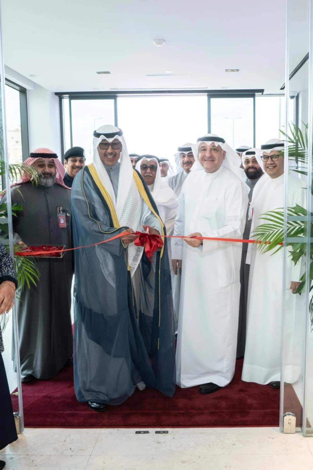 Gulf Bank inaugurates its first environmentally friendly branch in Sabah Al-Ahmad city in the presence of Sheikh Fawaz Al-Khaled Al-Sabah, Waleed Khaled Mandani, Mohammed Al-Qattan and various executives from the bank’s leadership team.