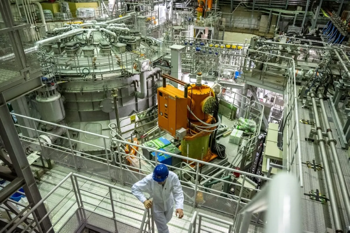 NAKA, Japan: This picture taken on Jan 22, 2024 shows a section of JT-60SA, the world's biggest experimental nuclear fusion reactor at Naka Fusion Institute in Naka city of Ibaraki Prefecture. -- AFP