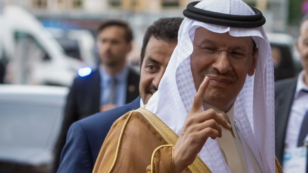 Saudi Arabia’s Minister of Energy Prince Abdulaziz bin Salman Al-Saud gestures upon his arrival at the OPEC International Seminar in Vienna in this file photo. -AFP