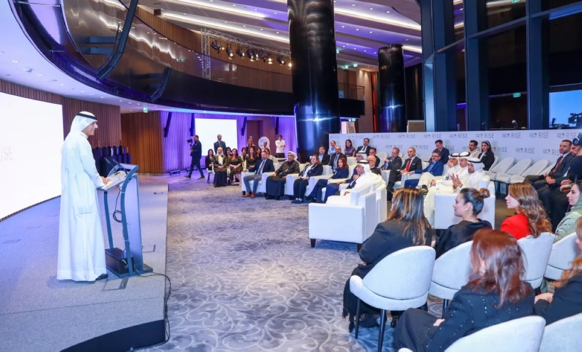 Sulaiman Al-Marzouq in his speech during the ceremony