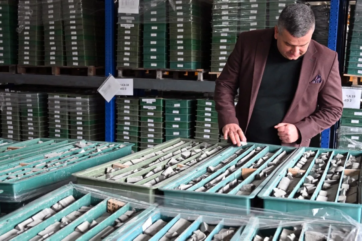 LOPARE, Bosnia And Herzegovina: This photograph taken on Feb 22, 2024, shows core sample library owned by Arcore AG, created while exploring deposits of lithium ore, near Noth-Eastern Bosnian town of Lopare. -- AFP