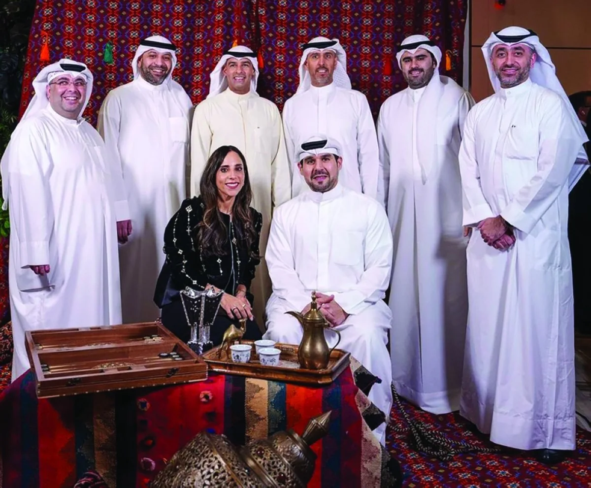 Gulf Bank officials in a group photo.