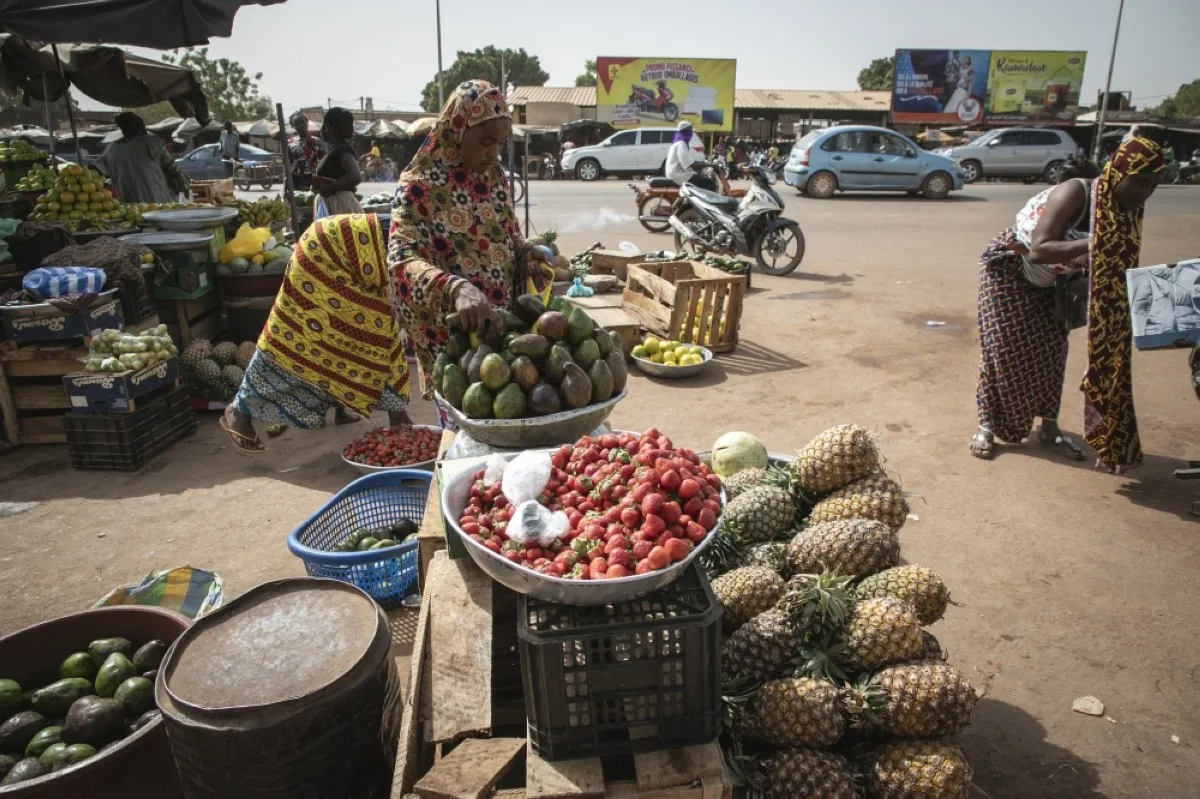 OUAGADOUGOU: Strawberries are displayed for sale on the stalls of the Gounghin market in Ouagadougou. In the suburbs of Ouagadougou, the round leaves of strawberries are replacing cabbage and salads. An “oddity” in the heart of the Sahel, Burkina strawberries invade the stalls of local markets, a “red gold” which is now also exported beyond the borders. – AFP