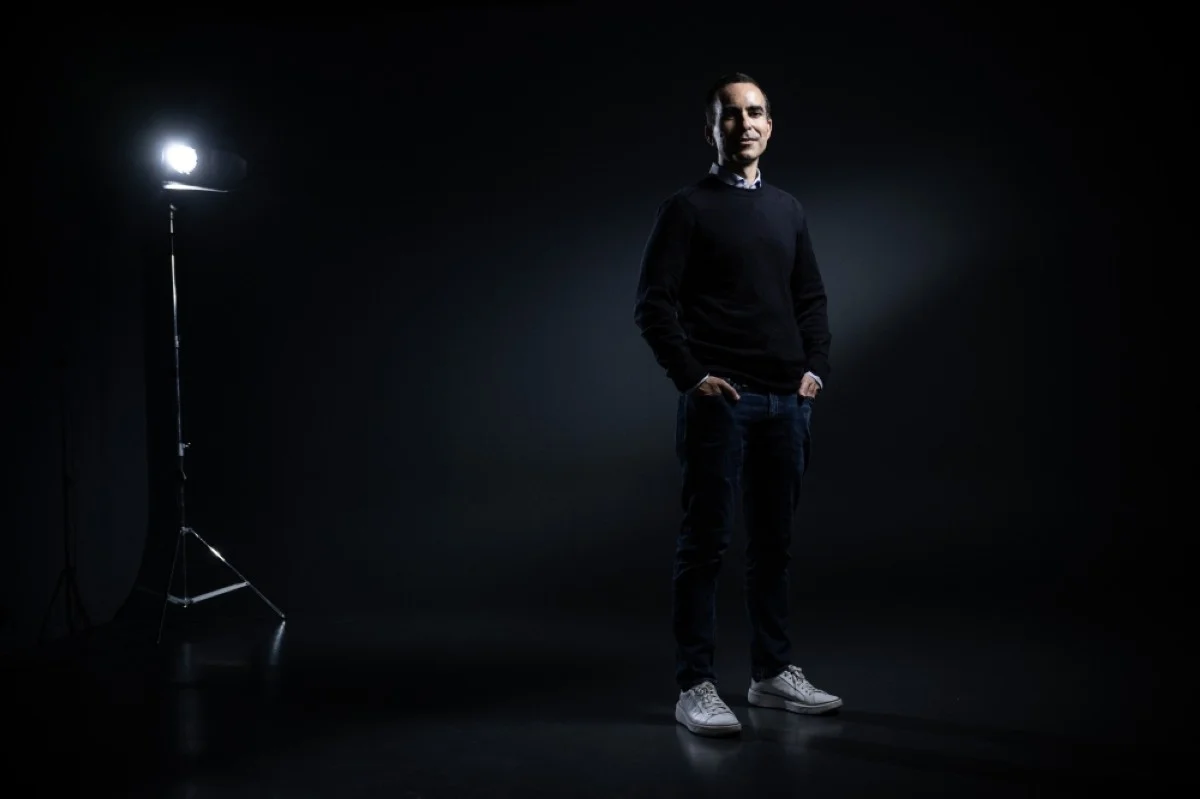 PARIS: French CEO of InstaDeep Karim Beguir poses during a photo session in Paris.- AFP