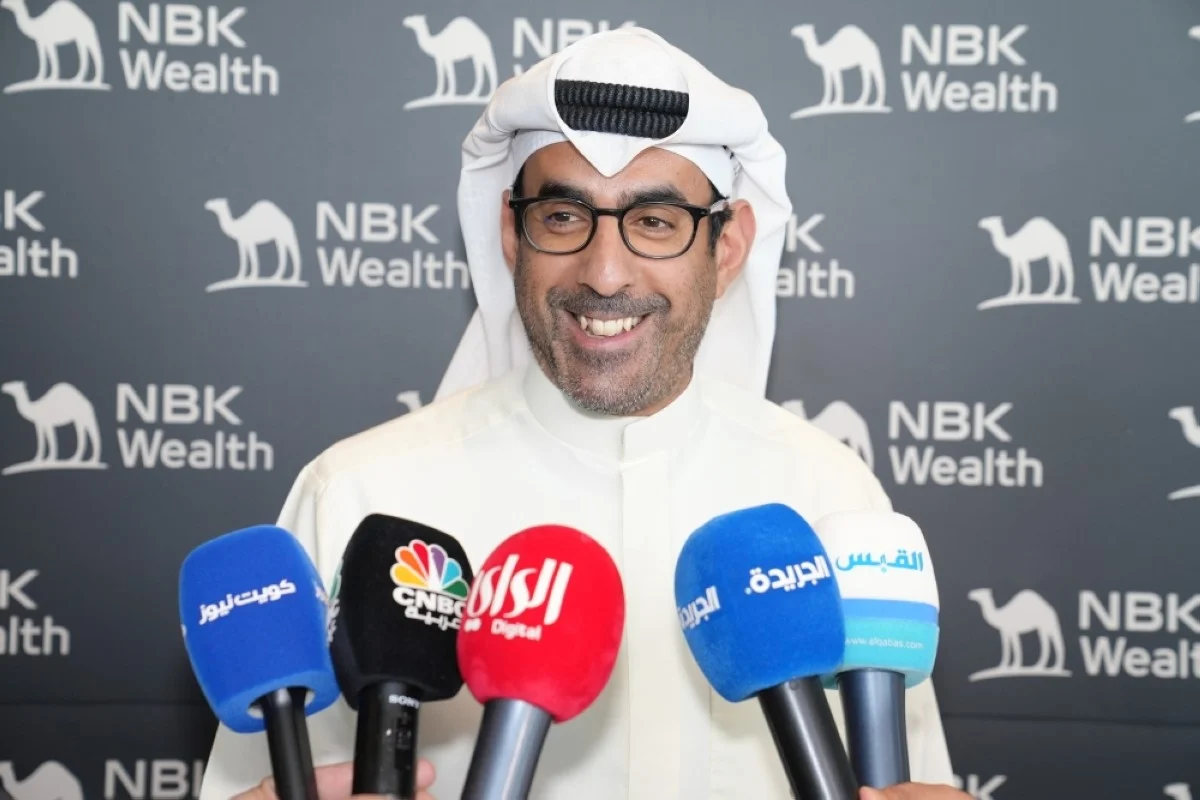 Al-Hamad speaking to the media.