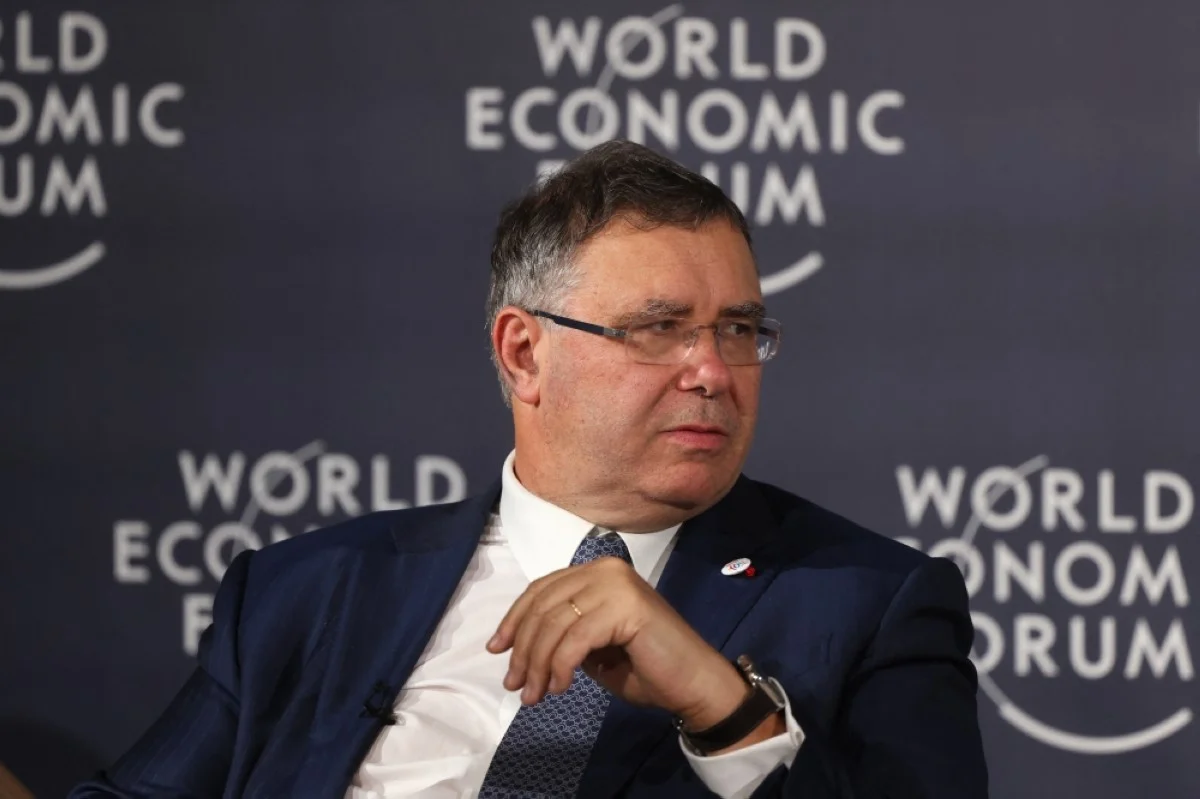 French energy group TotalEnergies CEO Patrick Pouyanne attends a panel during the World Economic Forum Special Meeting in Riyadh on April 28, 2024. -- AFP