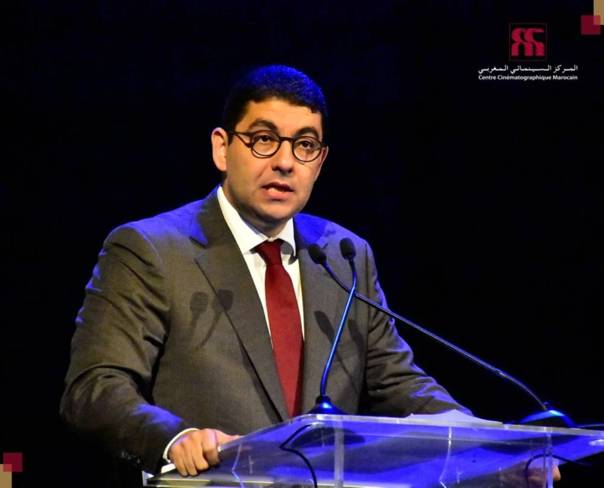 Mehdi Bensaïd, ministre de la Jeunesse, de la culture et de la communication, à l’ouverture du 23e Festival national du film.
