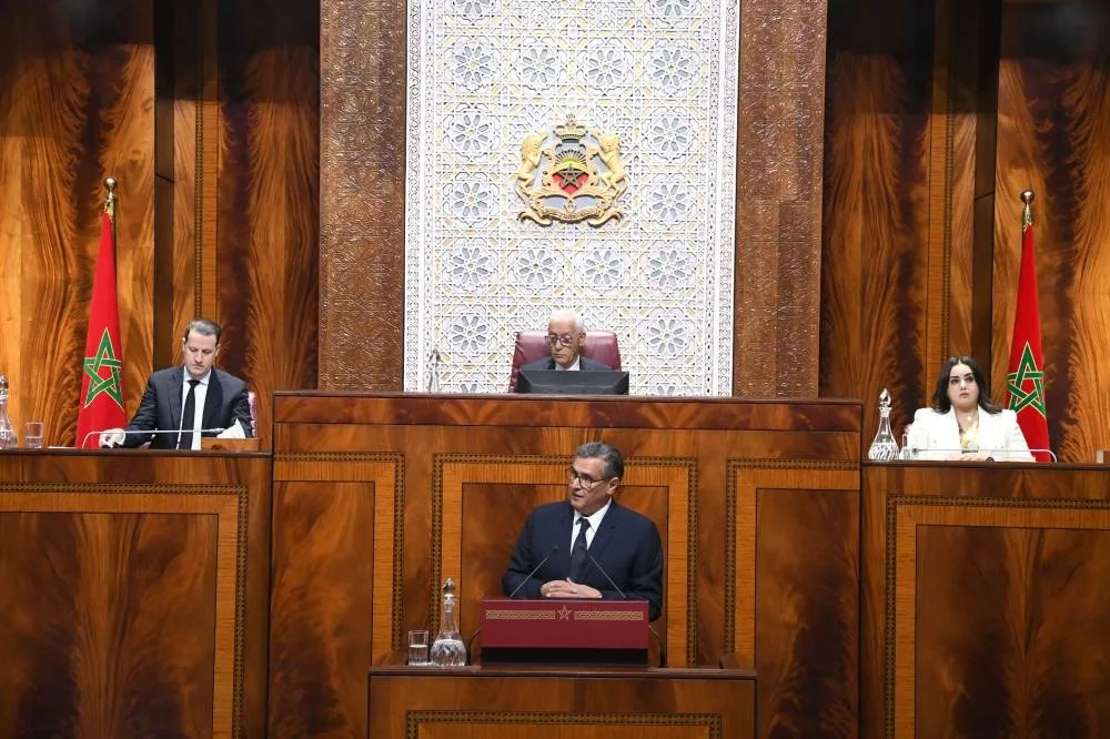 Aziz Akhannouch s'exprimant devant la Chambre des représentants. Ph. Saouri
