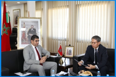 Bakan Mehdi Bensaid, Kore Cumhuriyeti'nin Fas Büyükelçisi Keeyong Chung ile Rabat'ta görüştü