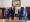 Le Directeur Général de la DGSN Abdellatif Hammouchi, le président du GPBM, Othman Benjelloun, le gouverneur de Bank Al Maghreb, Abdellatif Jaouahri, et le président de la CNDP, Omar Seghrouchni.