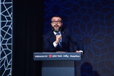Amine Laguidi durante il suo intervento al World Investment Forum di Marrakech