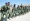 خريجو قوة شرطة خلال مراسم التخرج في شمال الرقة (رويترز)