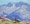 لوحة الفنان إدغر باين التي تصور اللوحة الفنية للجبال والفارس