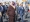 الرئيس المصري وولي العهد خلال زيارتهما لمنطقة قناة السويس بالإسماعيلية ( د ب أ )