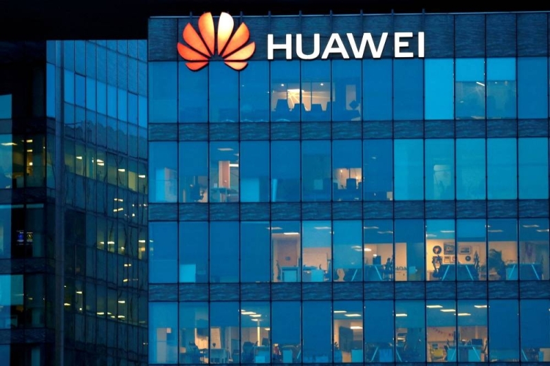 A view shows a Huawei logo at Huawei Technologies France headquarters in Boulogne-Billancourt near Paris, France, February 17, 2021. — Reuters pic