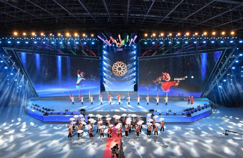 The closing ceremony for the 31st SEA Games at the Hanoi Indoor Games Gymnasium, May 23, 2022. — Bernama pic 