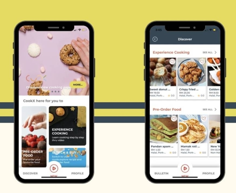 With a user-friendly interface, CookXApp is for anyone wanting to show their culinary creations while getting paid for it. — Picture via CookX Asia.