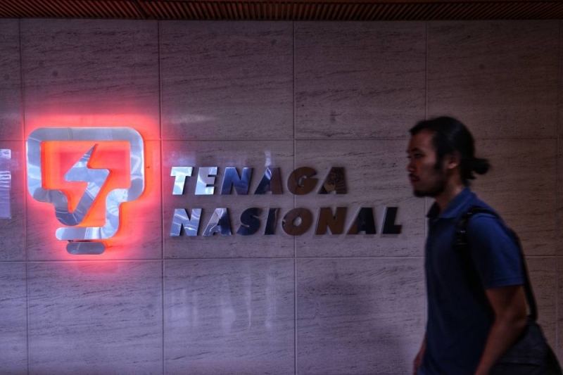 The Tenaga Nasional Berhad (TNB) logo is seen at their headquarters in Bangsar May 31, 2019. — Picture by Shafwan Zaidon