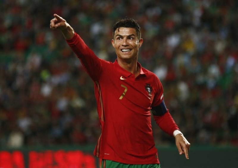 Cristiano Ronaldo reage durante partida contra a Suíça no Estádio José Alvalade, Lisboa, 5 de junho de 2022. - Reuters