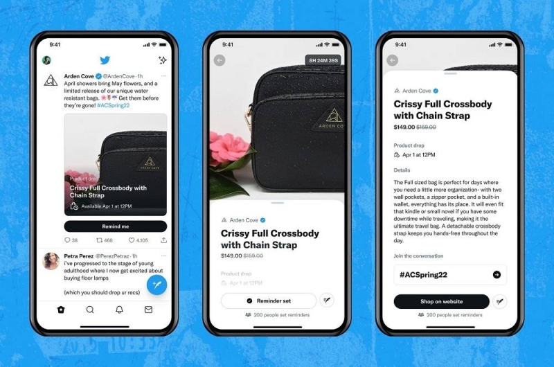 Twitter is launching ‘Product Drops,’ giving users the option to be alerted when a product goes on sale. ― Picture courtesy of Twitter