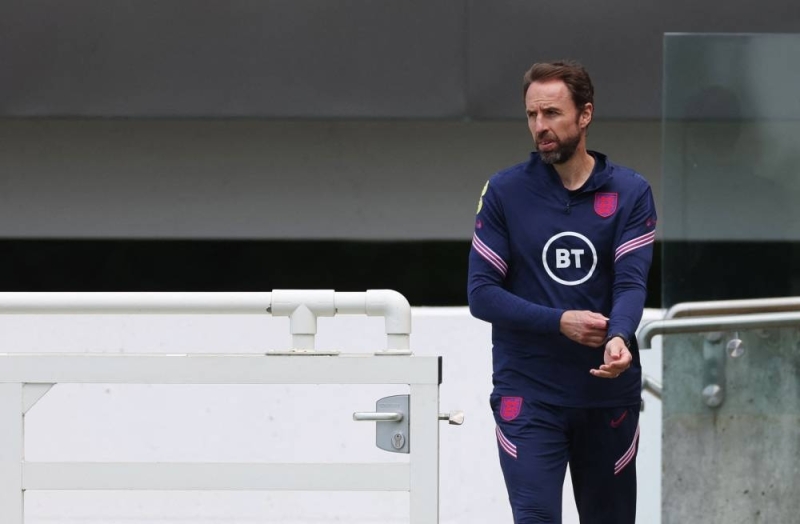 England manager Gareth Southgate during a training session at St George's Park, Burton Upon Trent, Britain June 10, 2022. ― Action Images via Reuters/Carl Recine