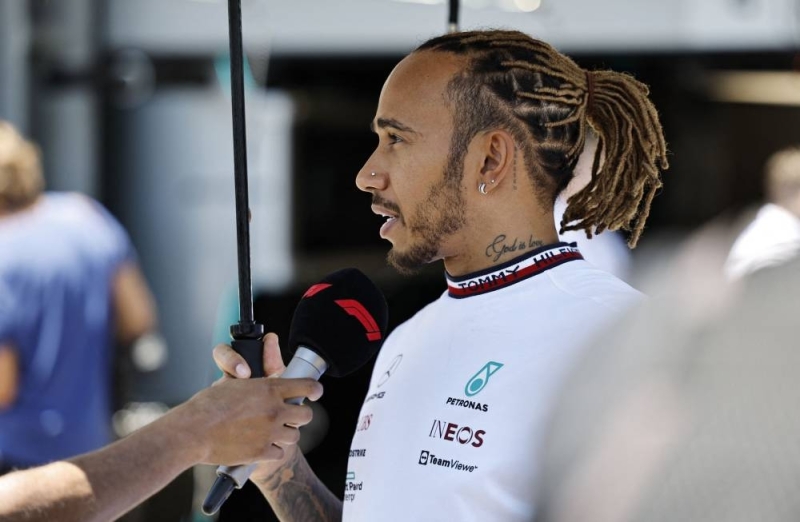 Mercedes' Lewis Hamilton ahead of the Azerbaijan Grand Prix, June 12, 2022. — Reuters pic 