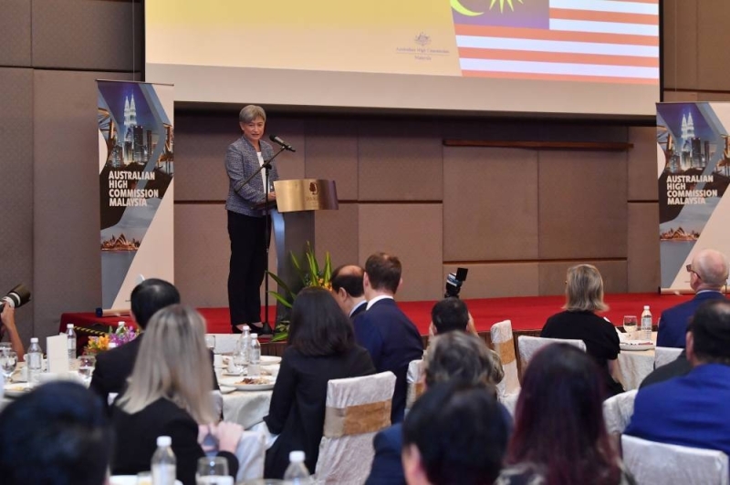 Australia’s Foreign Minister Senator Penny Wong delivers her speech during the Networking Brunch with Government, Business and Civil Society in Kuala Lumpur June 29, 2022. ― Bernama pic