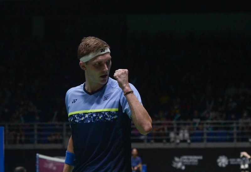 World number one Viktor Axelsen after defeating world number six Indonesian Anthony Sinisuka Ginting at Axiata Arena Bukit Jalil, July 1, 2022. — Bernama pic 