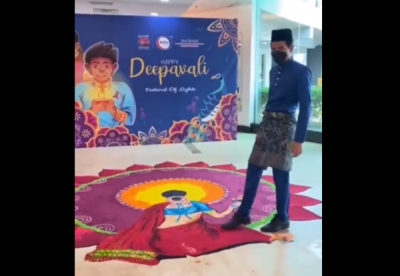 Private hospital firm suspends duo for vandalising Deepavali ‘kolam’ at Klang outlet KPJ Healthcare Berhad said it has lodged a police report on the matter and launched an internal investigation against both the suspended employees — the vandal and the other suspected of recording the video footage. — Facebook screencap
