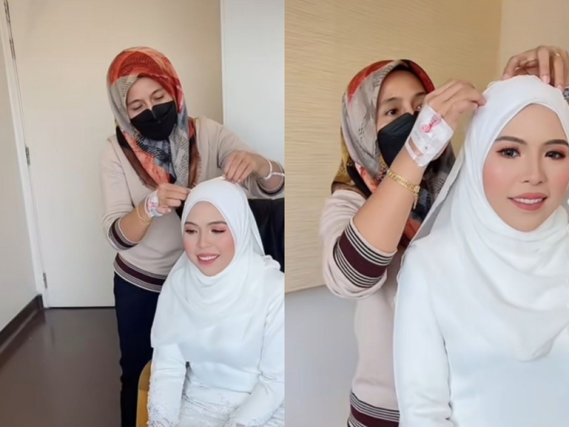 Despite being hospitalised, Perak makeup artist helps bride for her wedding (VIDEO)