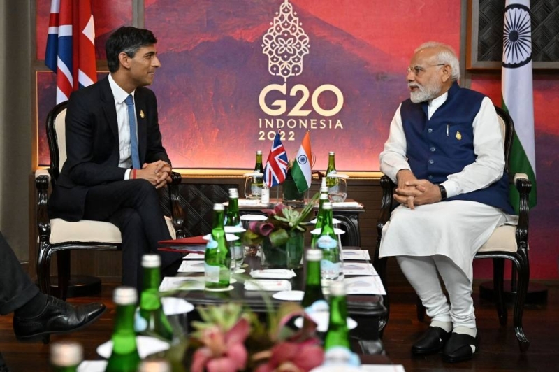 India’s Modi, Britain’s Sunak meet at G20, discuss ways to boost trade