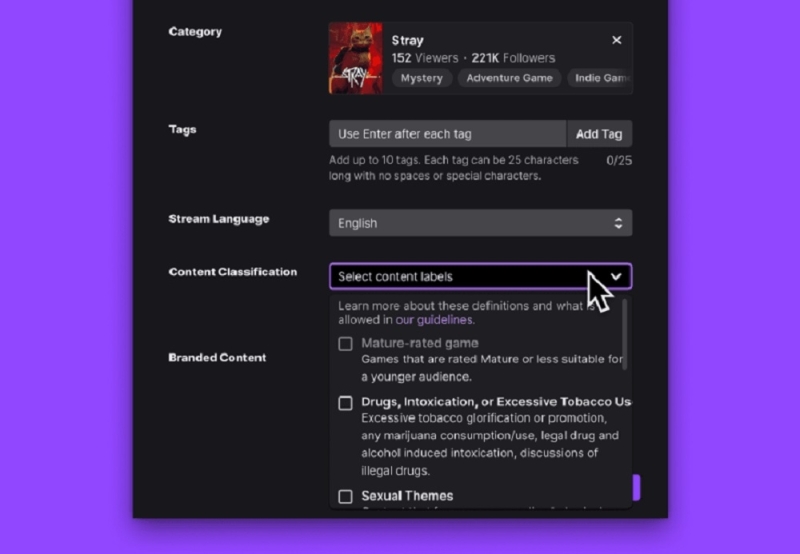 Twitch introduces Content Classification Labels for mature content ...