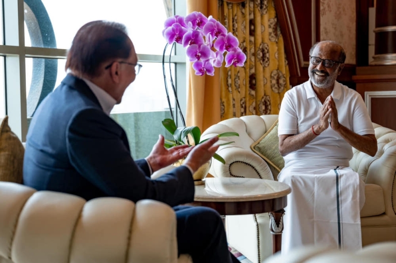 ‘Superstar’ Rajinikanth visits PM Anwar