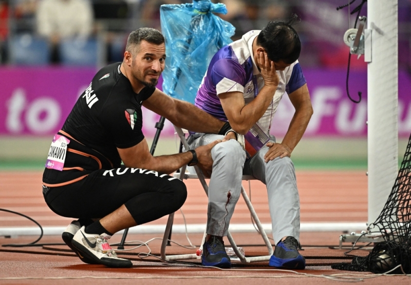 Athletics official at Asian Games in stable condition after being hit by hammer