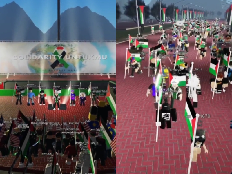 Virtual solidarity with Palestine on online platform Roblox was