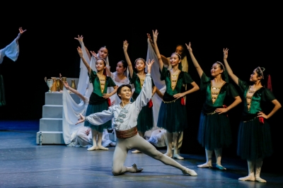 Male ballet dancers seek career opportunities locally to become breadwinners and break stereotypes Dominic Lor as pirate captain Conrad in ‘Le Corsaire: A Pirate’s Tale’, presented by Asia Ballet Academy at PJPAC recently. — Picture by Hari Anggara