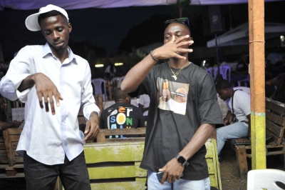 Gabon artists dream of taking music born in prison to global stage Patrons dance to the rythm of N'Tcham at a bar in Libreville on April 2, 2024. — AFP pic