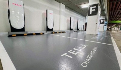 Tesla V4 Supercharger opening soon at Gurney Plaza Penang Tesla Malaysia currently has a total of 11 Supercharger locations (52 chargers) and 11 Destination charging locations (57 chargers). It recently deployed its first Tesla Supercharger on the East Coast located in Kuantan and they have announced plans to deploy a Supercharger at The Gardens Mall. — SoyaCincau pic