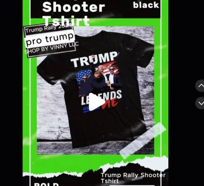 ‘Grazed, but not Dazed’, ‘Legends Never Die’: China-made Trump T-shirts spawn online frenzy hours after shooting The image of Trump post-shooting has now become the stuff of t-shirts, proving popular on sites such as Taobao and TikTok. — TikTok screenshot/shopbyvinny