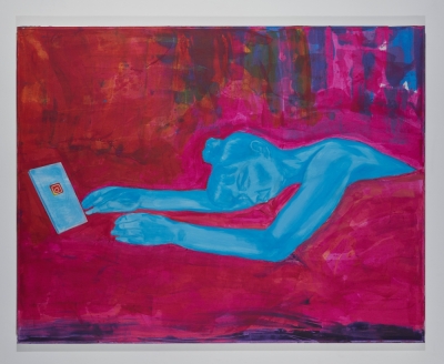 ‘Lights off, please’: Local artist Tan Kien Eng’s exhibition reminds people not to sleep with their mobile phones Tan’s ‘Insta Blues’ painting depicts a social media user dozing off whilst watching content from a mobile device. — Pictures courtesy of Tan Kien Eng