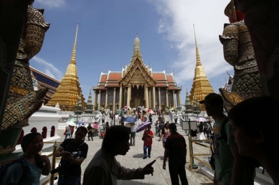 All aboard! First-ever Bangkok to Vientiane train service now running Tourists visit the Grand Palace in Bangkok. A newly launched cross-border passenger train service connects the Thai capital with its Laos counterpart, Vientiane, in the north. — Reuters pic