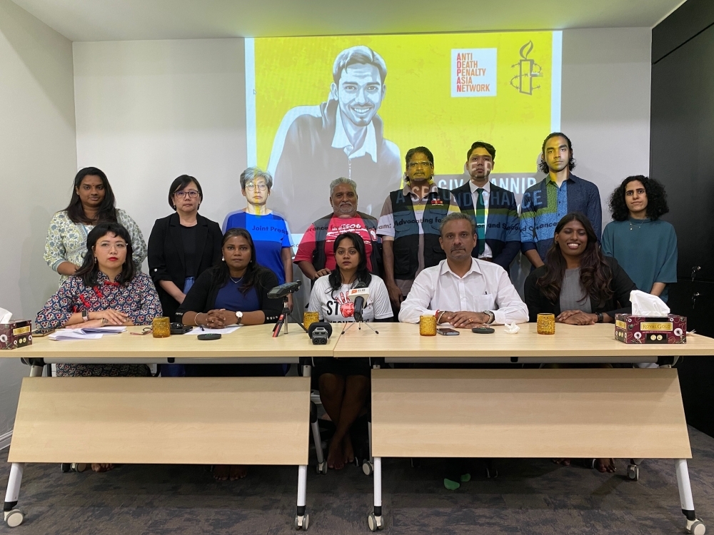 Silence isn’t an option: Rights groups urge Malaysia as Asean chair to call a stop on Pannir Selvam’s execution in Singapore Amnesty International Malaysia and Adpan hosts a press cofnerence calling for a stop to Pannir Selvam's execution in Singapore. — Picture courtesy of Amnesty International Malaysia