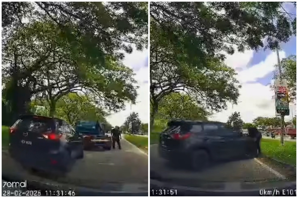 Elderly couple nabbed over alleged murder attempt in Bandar Teknologi Kajang hit-and-run Screengrabs of a viral dashcam video of the alleged incident in Bandar Teknologi Kajang.