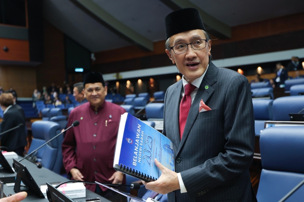 Sabah announces free personal insurance for all residents starting next month A file photograph shows Sabah Finance Minister Datuk Seri Masidi Manjun at the state assembly on Nov 15, 2024. — Bernama pic