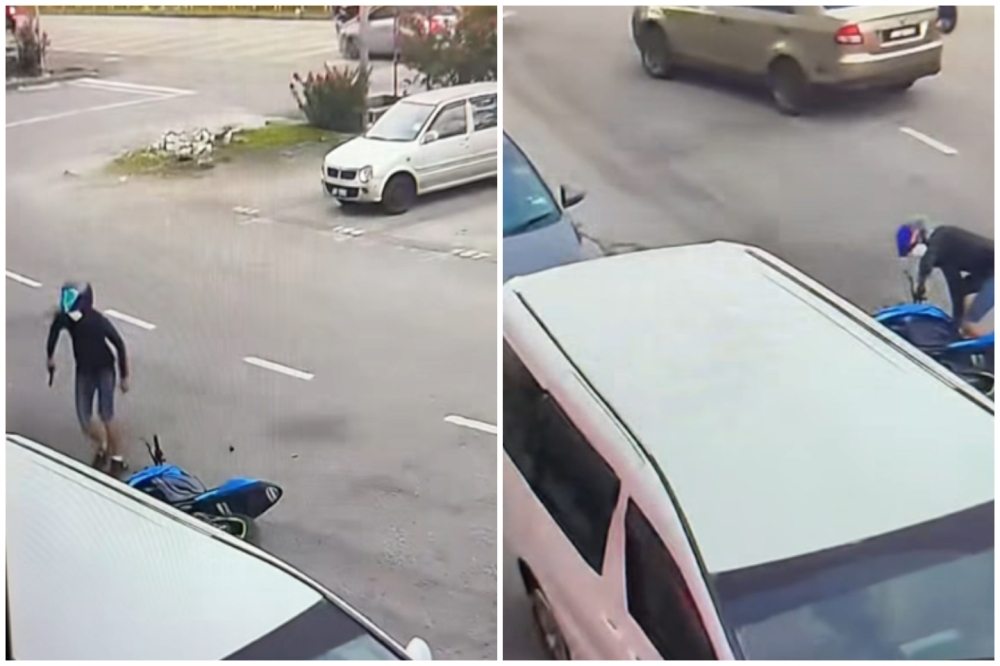 Man opens fire in failed JB robbery, suspect still at large after fleeing on motorcycle Screengrabs of a viral Facebook video showing a man firing a gun in Seri Alam, JB.