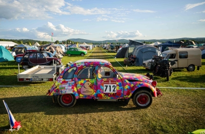 Forget speed limits, Citroen 2CV lovers take the slow road to happiness in Slovenia Cars parked in one of the many camping areas marked by organisers to leave space for more than 3,000 2CVs to parade around. — AFP pic