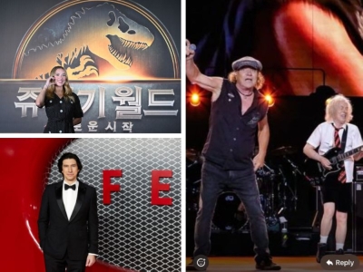 What do AC/DC, Scarlett Johansson and Adam Driver have in common? They’re helping save cattle from wolves in the US US Department of Agriculture officials have started using audios of actors Scarlett Johansson (top left), Adam Driver (bottom left) and rock stars AC/DC to air blast wolves from cattle. — Pictures from AFP, Reuters, and Instagragram/acdc