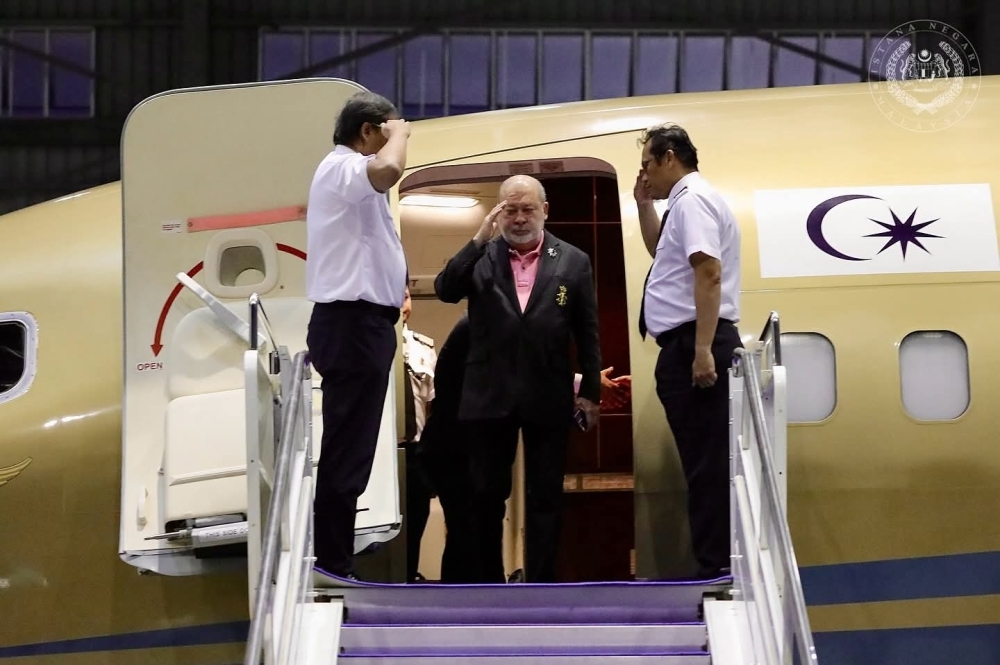 Sultan Ibrahim returns from historic first Malaysian State Visit to Russia His Majesty’s royal private jet arrived at Senai International Airport, Johor, at 6.30 am. — Picture via Facebook/Sultan Ibrahim Sultan Iskandar