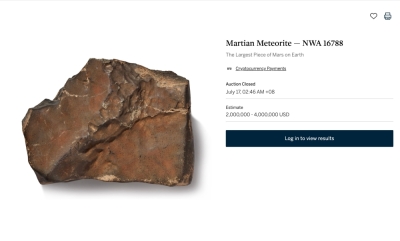Auction of world’s largest Mars meteorite sparks ownership debate The hefty 54-pound (25-kilogram) stone is the largest Martian meteorite ever discovered on Earth, according to its Sotheby’s listing, and was found in November 2023 in the vast Saharan desert in Niger. — Sotheby's New York listing screenshot