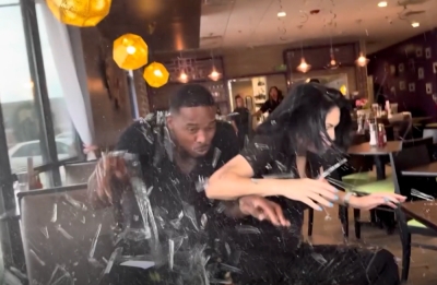 Eat and run, literally: US food influencers escape injury as SUV crashes into Texas restaurant (VIDEO) The two influencers get out of harm’s way when the SUV crashes into the restaurant. — Screengrab from Instagram/ninaunrated
